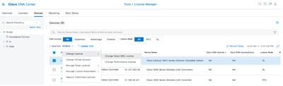 Check Box for Each License to Change