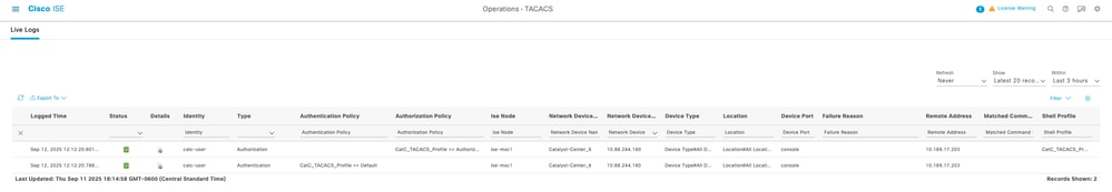 Live Logs