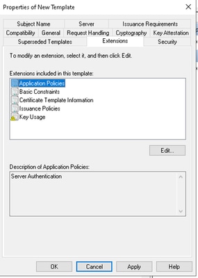Template Application Policies