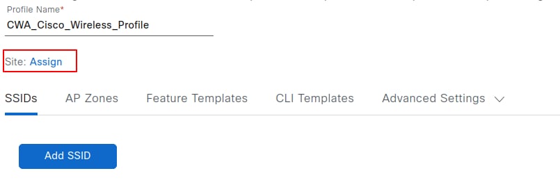 Assign a Site