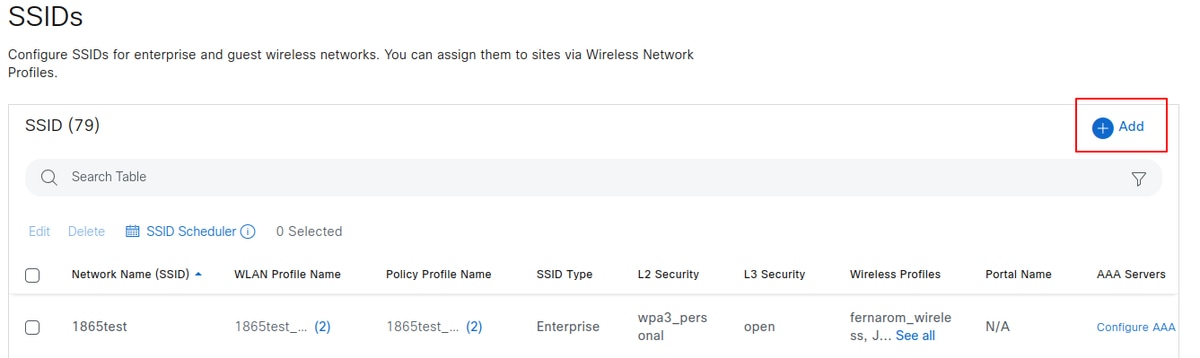 Create a SSID