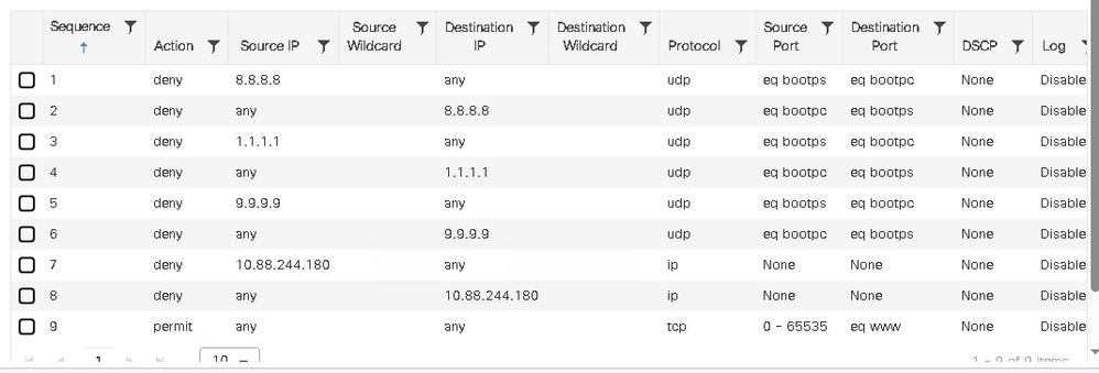 Click Name to View Its Configuration