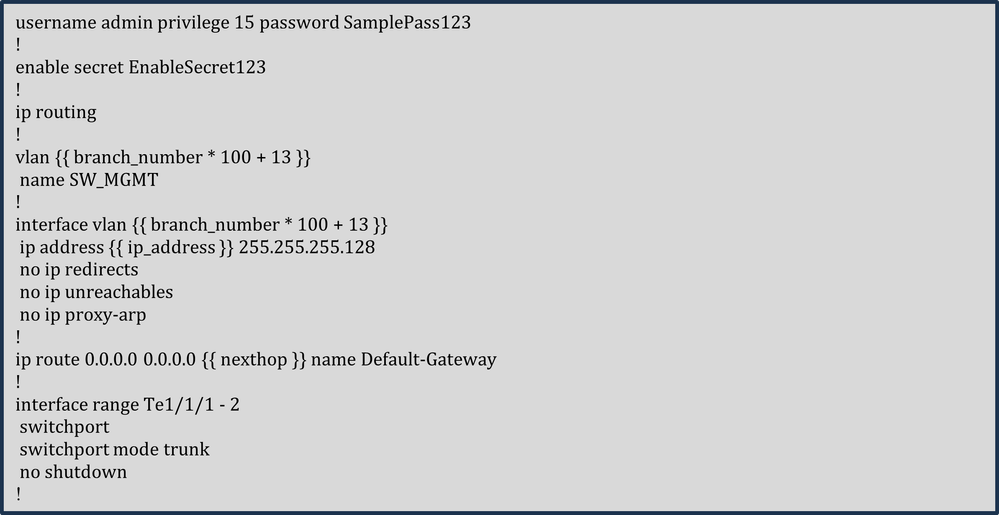 Step 1 : Define Template
