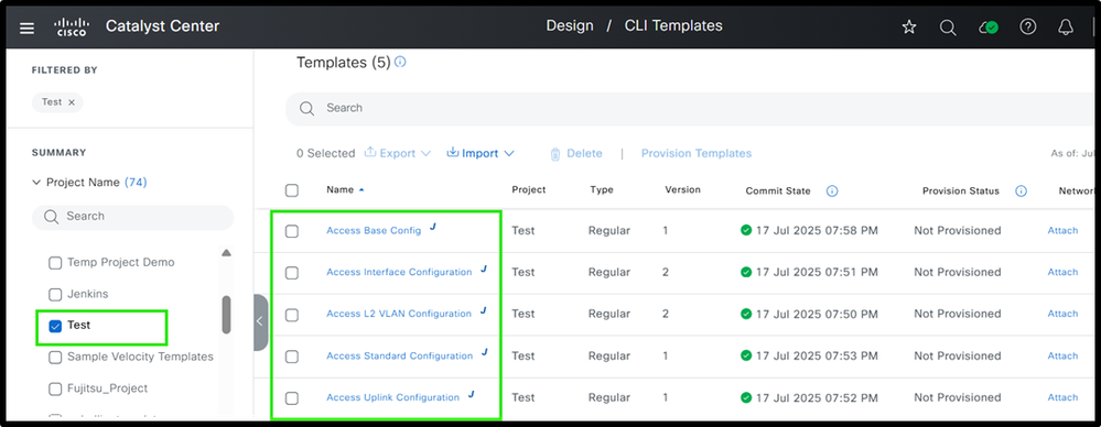 Access Switch Day N Template Structure