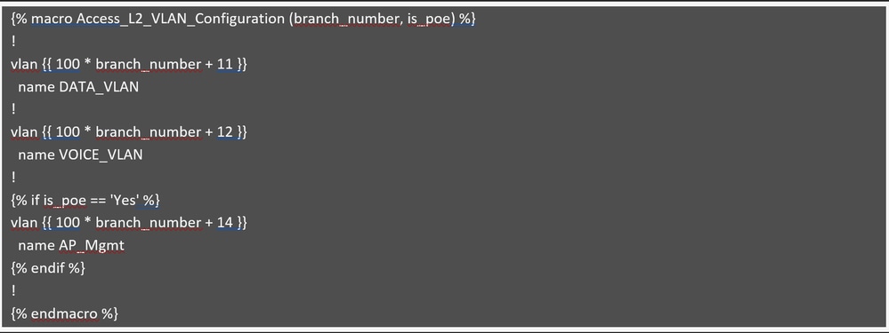 Access L2 VLAN Configuration