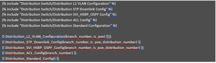 Ex. Distribution Base Template Modules