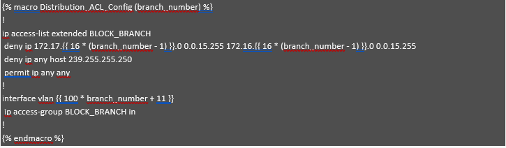 Distribution ACL Config