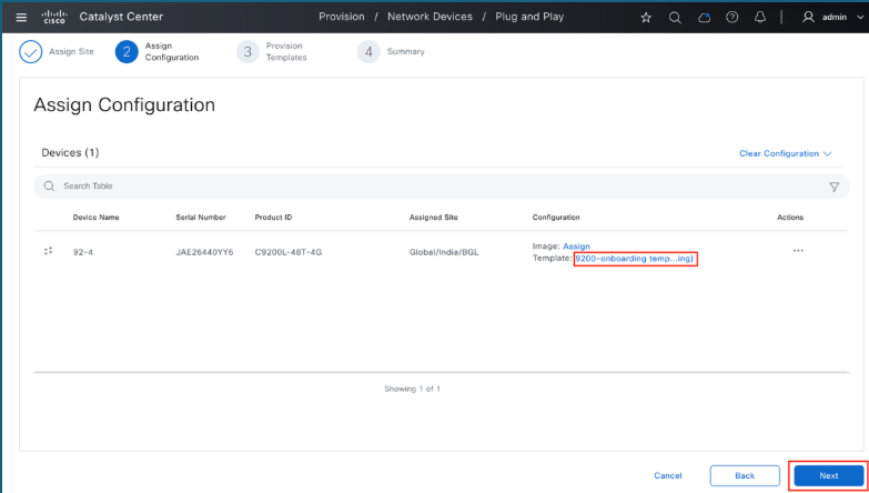 Assign day0 template