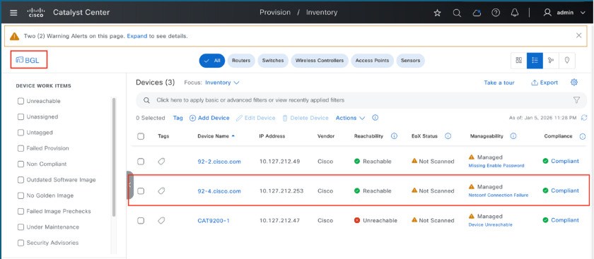 Check provision status