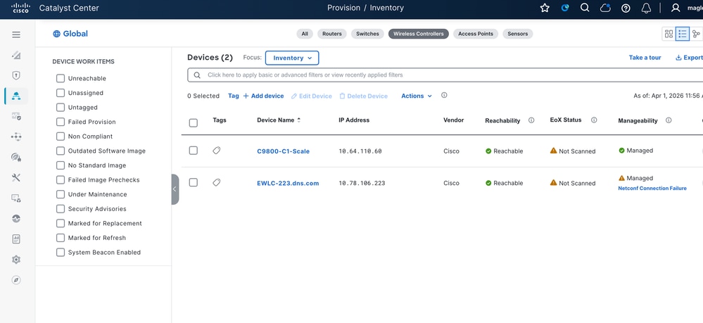 Netconf Connection Failure Error
