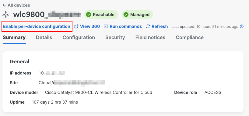 Image 4. Enable Per Device Config