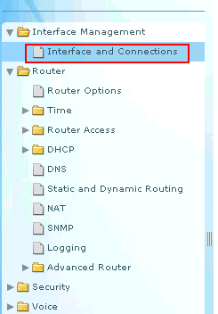 Edit Interfaces and Connections
