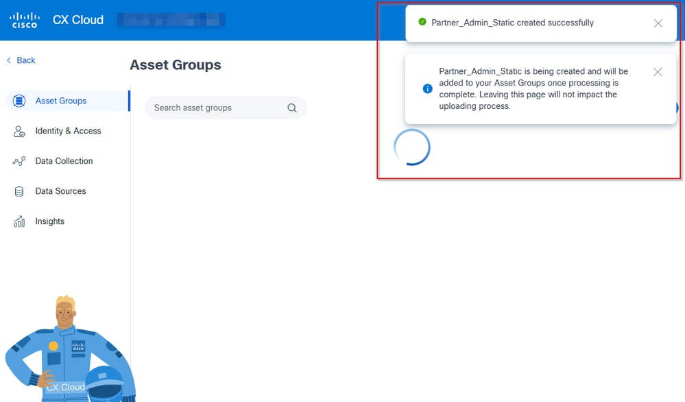 Messages Informing About the Progress of the Group Creation