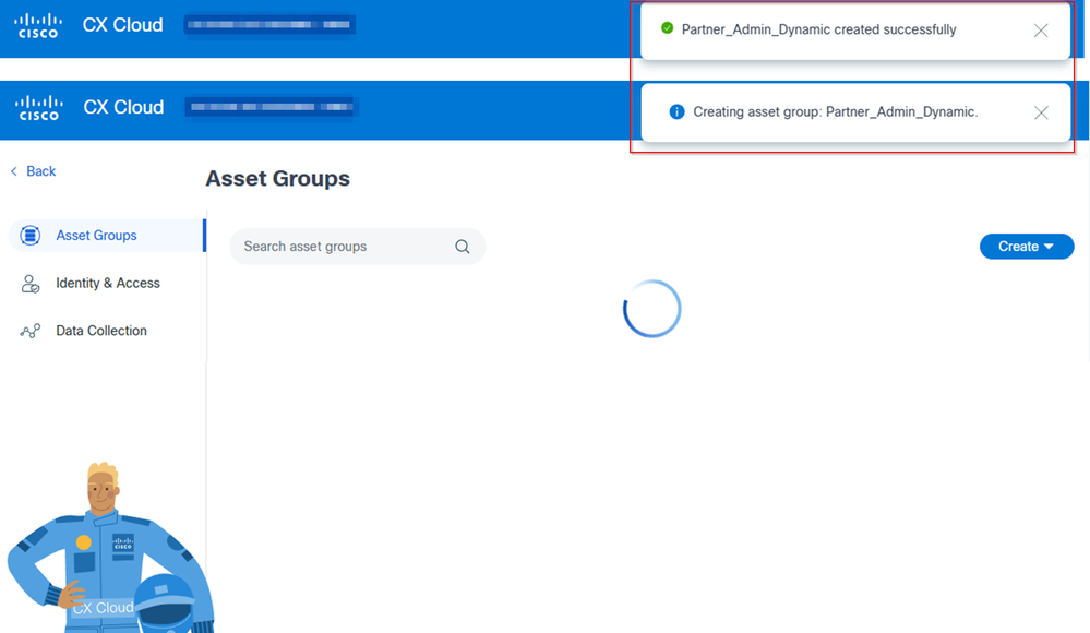 Messages Informing About the Progress of the Group Creation