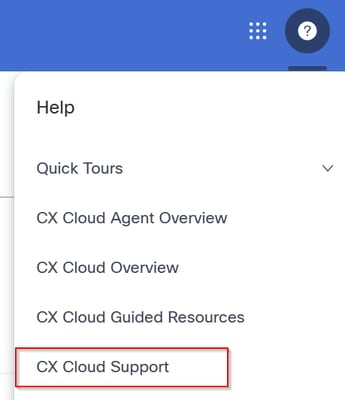 Opening a Support Case for CXCloud