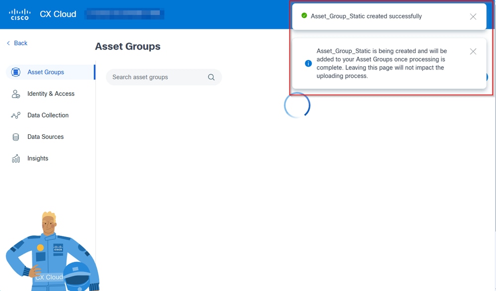 Messages Informing About the Progress of the Group Creation