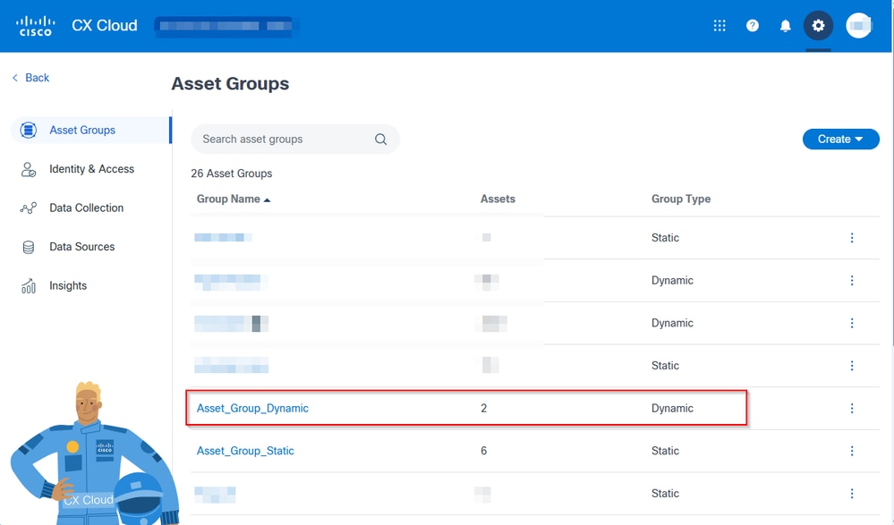 Dynamic Group Visible under Asset Groups View