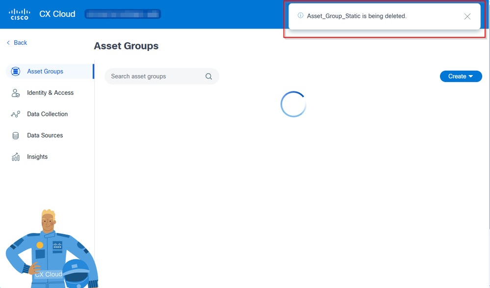 Message Showing the Deletion Progress
