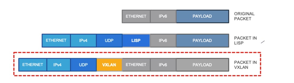 Outer IPv4 header carrying the IPv6 packets inside