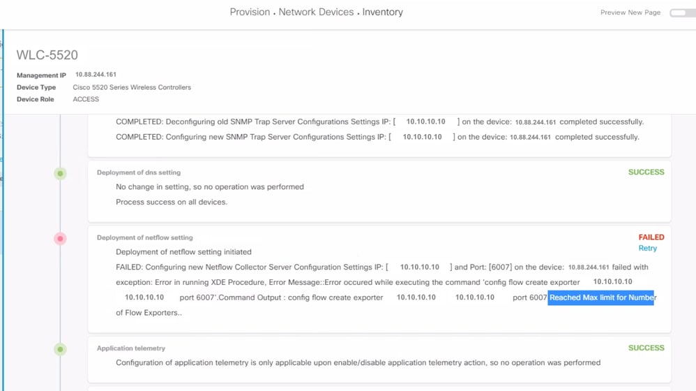 Telemetry Task Error Details