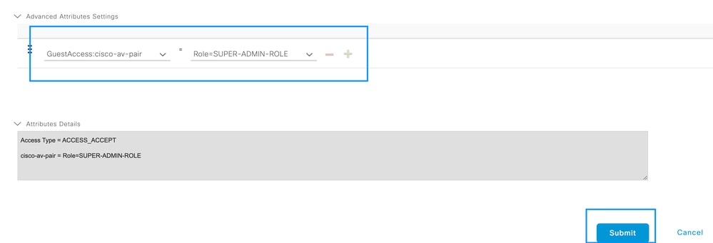 Configure A&A Policy