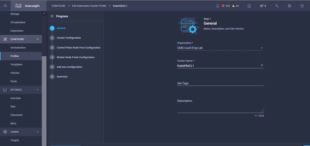 Profile Config with Name and Tags