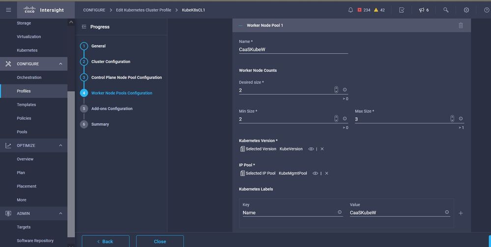 Worker Nodes Configuration