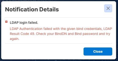 Error Message for Wrong Bind Data