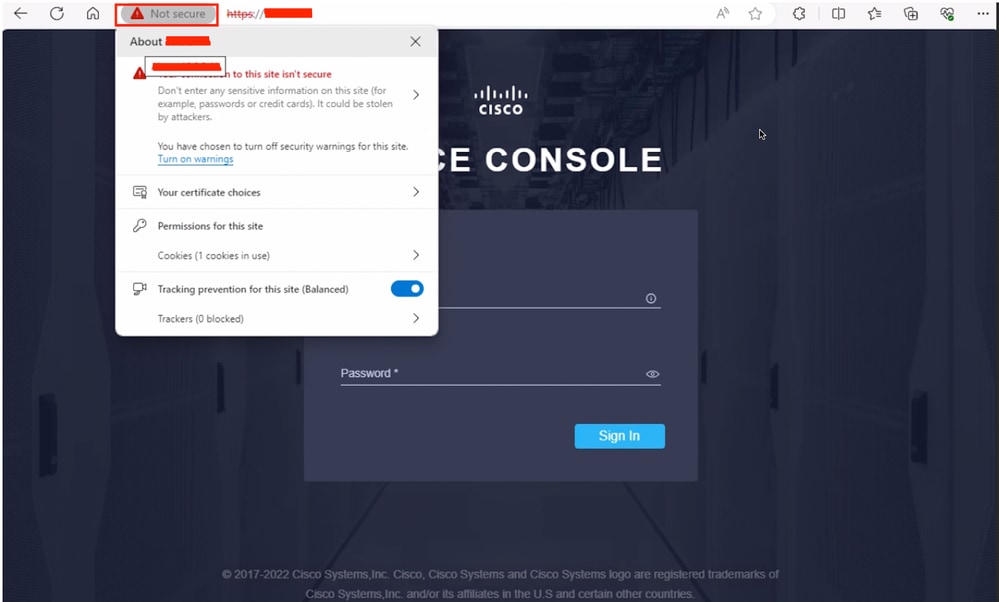 Certificate Error