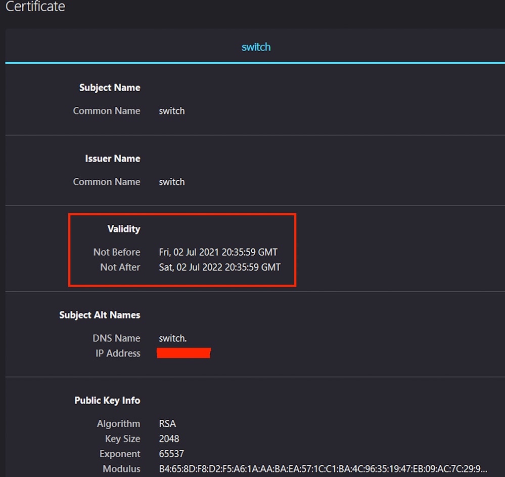 Certificate Expiration Date