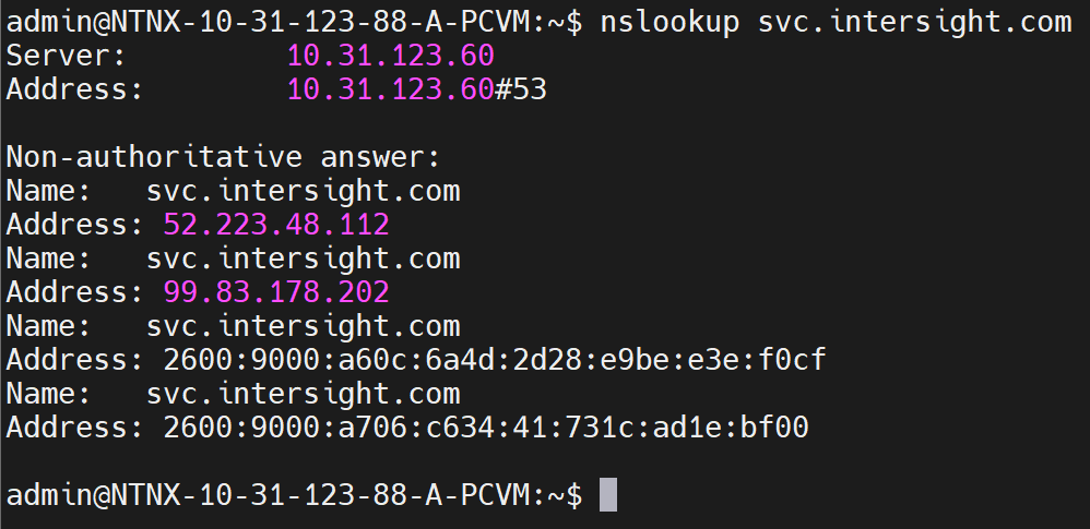 nslookup command