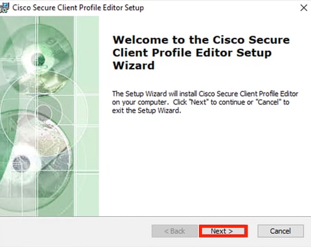 Profile Editor Setup Window