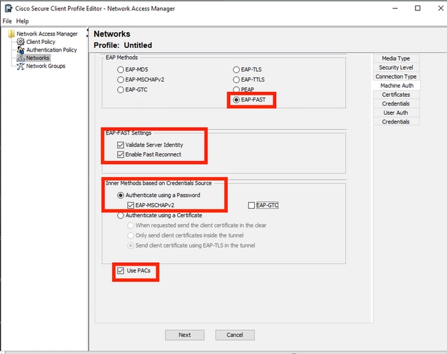 Machine Auth Section