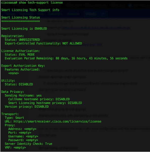 Check Transport Type Through ASA CLI