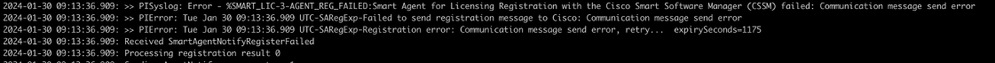 CSSM Communication Error