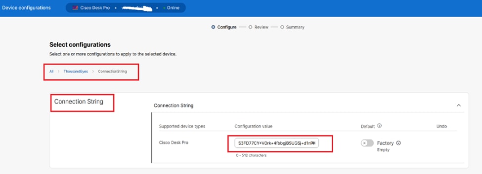 CH Connection String Settings