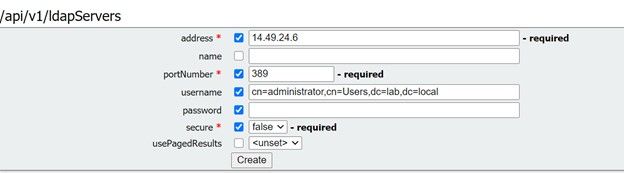 CMS LDAP Integration - Create New LDAP Server Page with Data