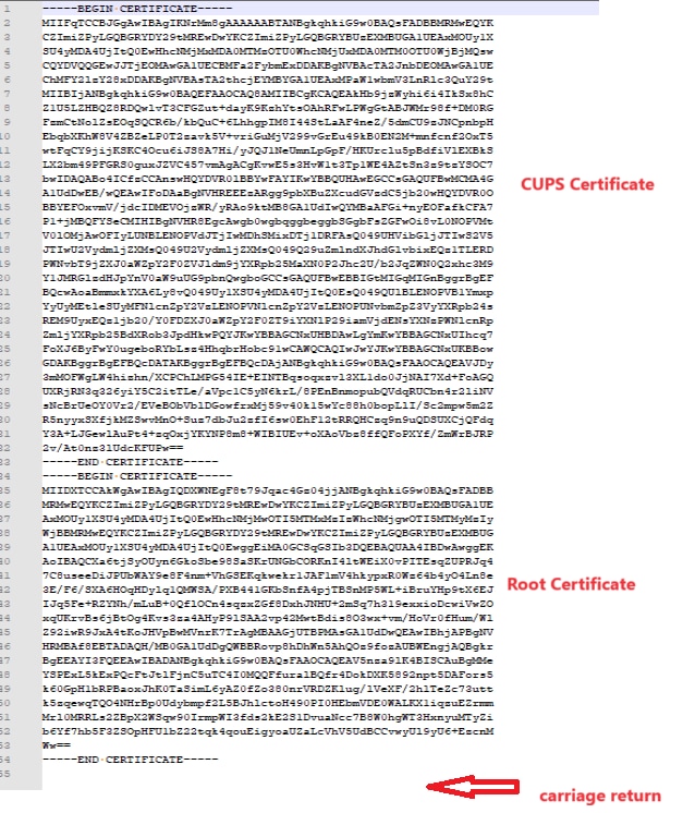 CUPS Certificate Bundle