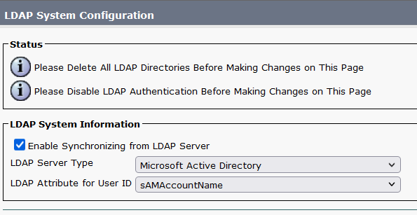 CUCM LDAP Configuration 1