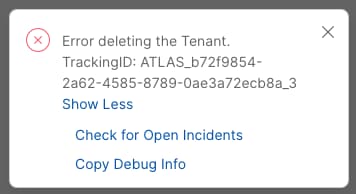 Deleting the Tenant