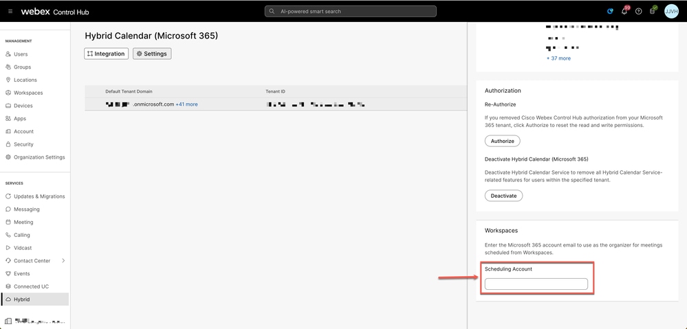 Scheduling Account