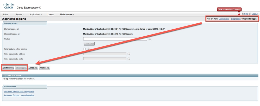 Diagnostic logging