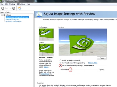 Adjust image settings with preview.