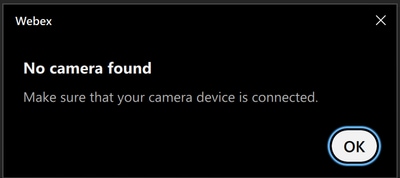 No Camera Found