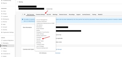 Control Hub - Common Settings