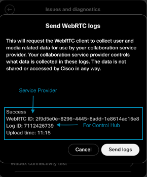 WebRTC ID logs