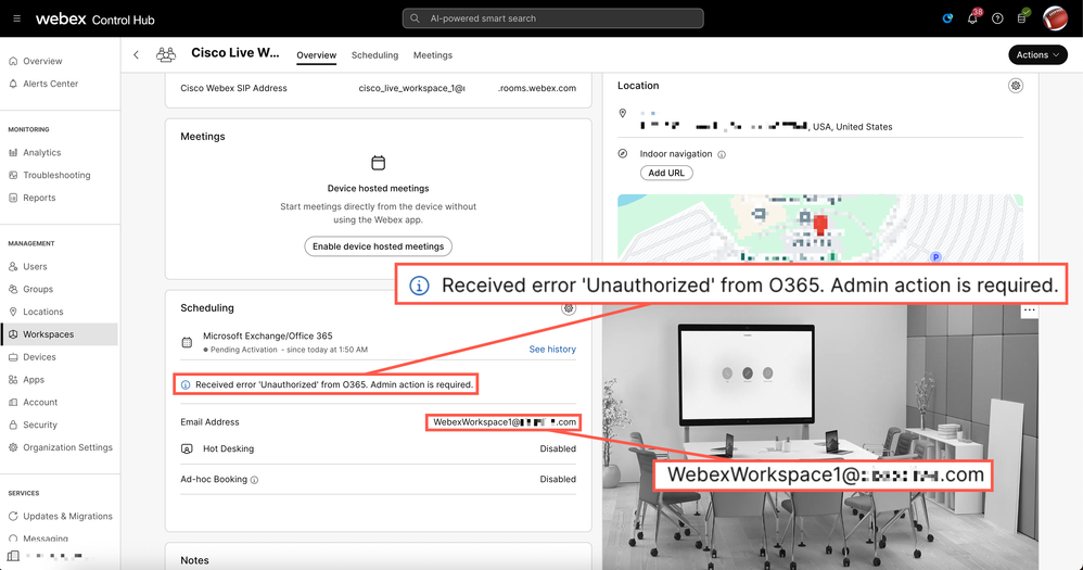 Workspace Error