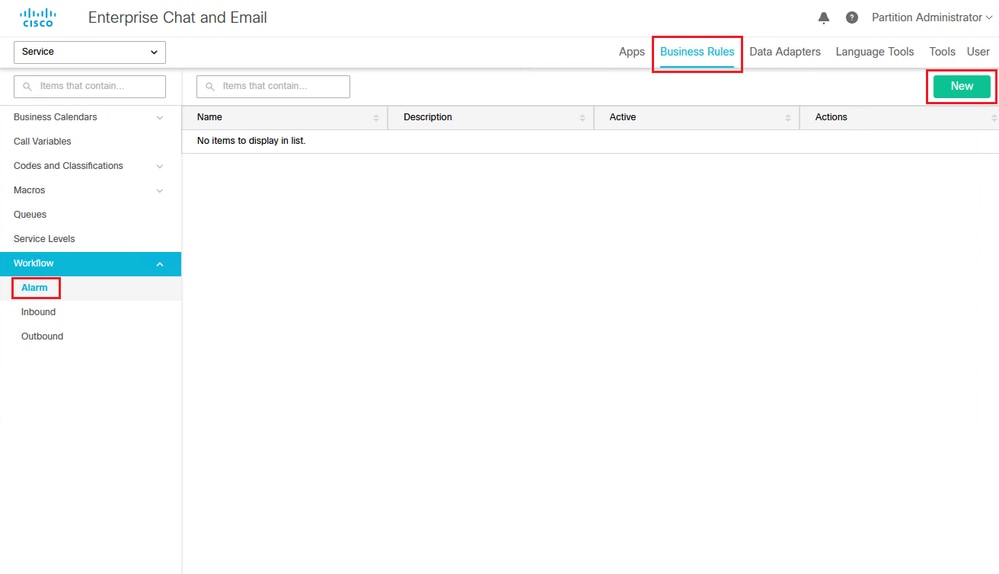 Figure 1a: Create a New Workflow