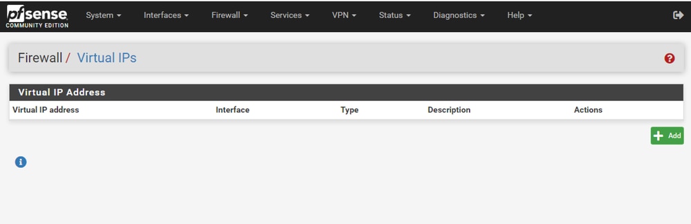 pfSense GUI - VIP Landing Page