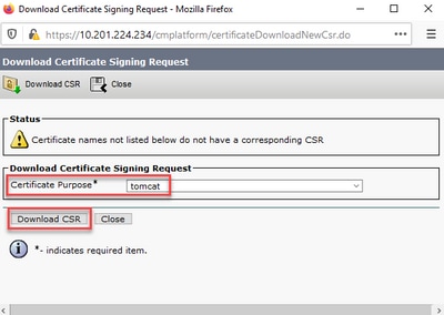 Select Cert for Signing